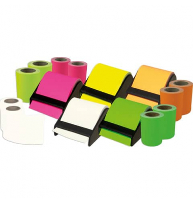 Haftnotizspender CT1990, 60mm x 10m, nachf&uuml;llbar - 15 St&uuml;ck, farbig sortiert, mit Spender