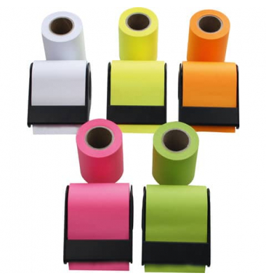 Haftnotizspender CT1992, 60mm x 10m, nachf&uuml;llbar - 15 St&uuml;ck, farbig sortiert, mit Spender