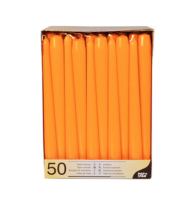 Kerzen 10393 orange 250x22mm (HxØ) ca. 7 Stunden Brenndauer