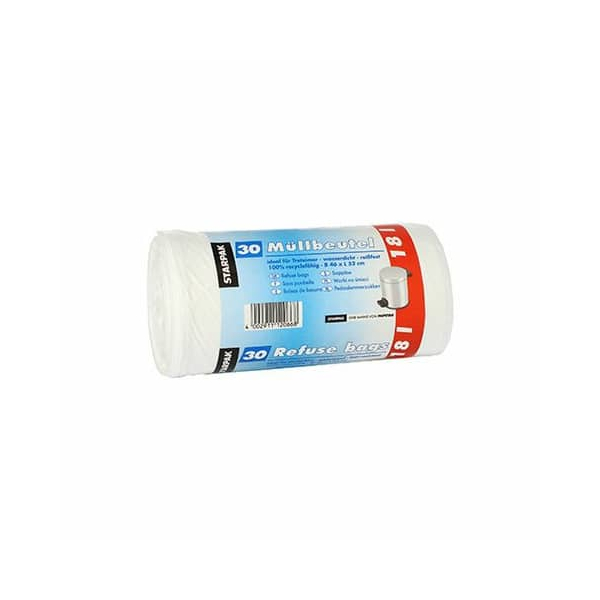 4002911120668 - Müllbeutel 12066 weiß 18 Liter offen 4002911120668 30 Stück