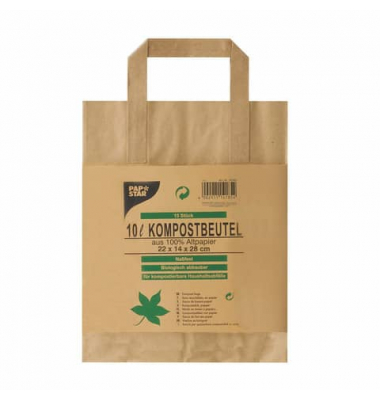 Kompostbeutel 14185, braun, 10 Liter