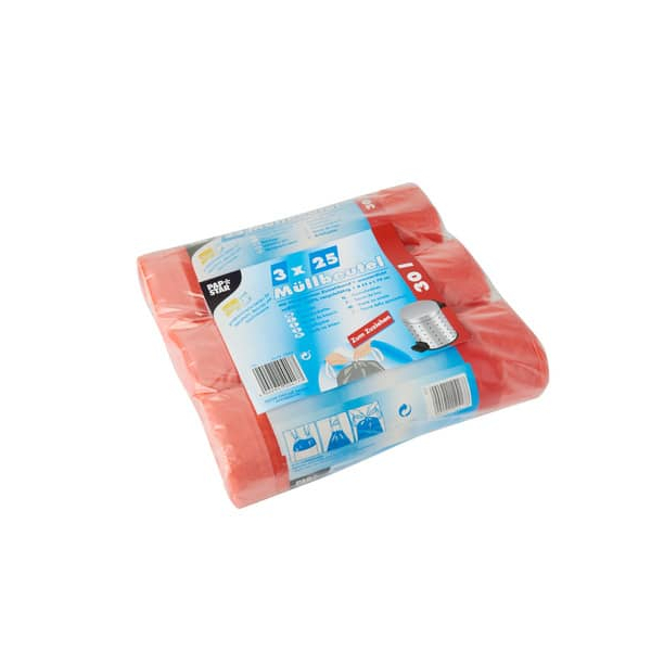 4002911204177 - Müllsäcke 12417 rot 30 Liter mit Zugband 4002911204177 75 Stück