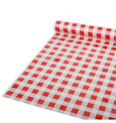 Tischdecke Karo 88161 rot, weiß 80,0 cm x 50,0 m