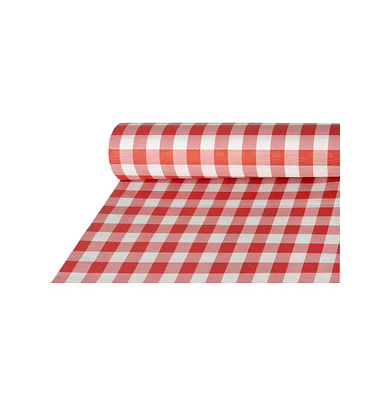PAPSTAR Tischdecke Vichy Karo rot, weiß 100,0 cm x 50,0 m