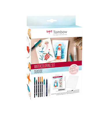 Tombow Watercoloring Seaside Malset farbsortiert