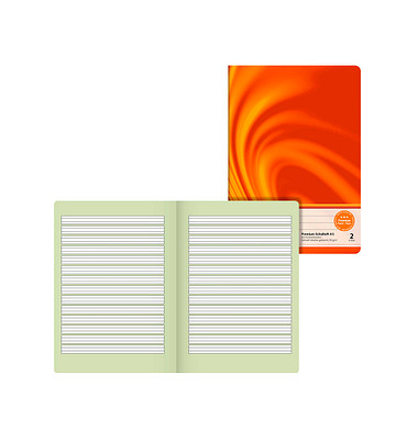 Schulheft 10-4570202 Premium Vivendi, Lineatur 2 / Schreiblern-Lineatur, A5, 90g, orange, 16 Blatt / 32 Seiten