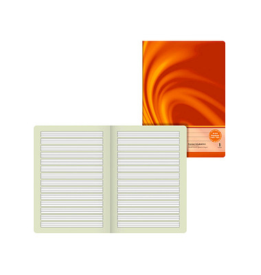 Schulheft 10-4470102 Premium Vivendi, Lineatur 1 / Schreiblern-Lineatur, A4, 90g, orange, 16 Blatt / 32 Seiten