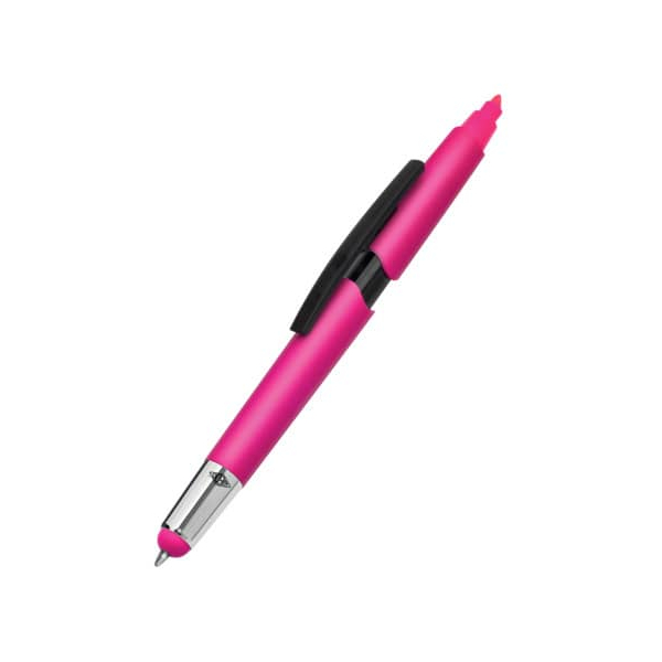 WEDO Eingabestift 3-in-1 NEON 24er Display Touchpen Kugelschreiber & Textmarker in einem sortiert in - 24 Stück (261 61099)