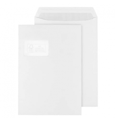 Versandtaschen 30003813, C4, mit Fenster, haftklebend, 100g, weiß