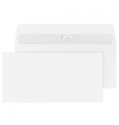 Briefumschlag 30003811, Din Lang, ohne Fenster, haftklebend, 100g, weiß