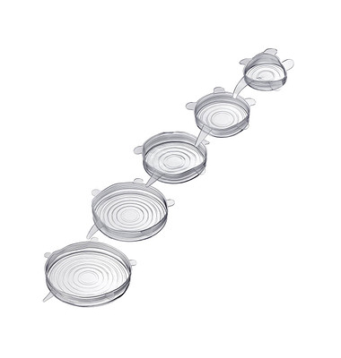 WESTMARK Frischhaltedeckel-Set Silikon transparent