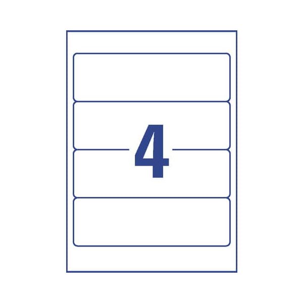 4004182062043 - Ordner-Etiketten AVERY® Zweckform für Druckertyp Inkjet Laser rechteckig permanent 120 St B 61 x H 192 mm breite Ordner Papier naturweiß