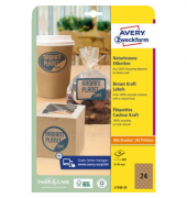 Universaletiketten 25BL 40x40mm braun