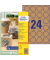 Etiketten L7105-25, braun 40x40mm, rund, 