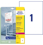 L8001-10 Antimikrobielle Etiketten - 210 x 297 mm, permanent, weiß