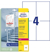 L8003-10 Antimikrobielle Etiketten - 105 x 148 mm, permanent, weiß