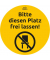 49405 Corona Warnschilder "Platz frei halten" - Ø200 mm, gelb/schwarz