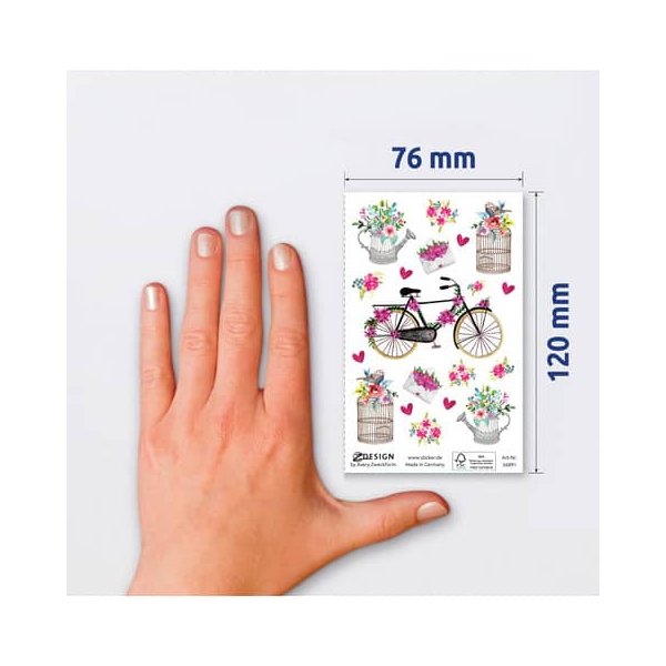 10 Stück AVERY Zweckform Sticker Creative Blumen 4004182568910 AVERY Zweckform 38 Stück