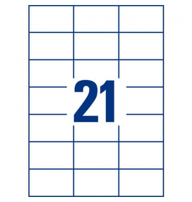 Etiketten 3652-10, weiß 70x42,3mm, rechteckig, 