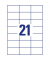Etiketten 3652-10, weiß 70x42,3mm, rechteckig, 