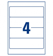 R&uuml;ckenschilder ultragrip L6061-10, wei&szlig;, breit/kurz, 59x192mm, selbstklebend, permanent 