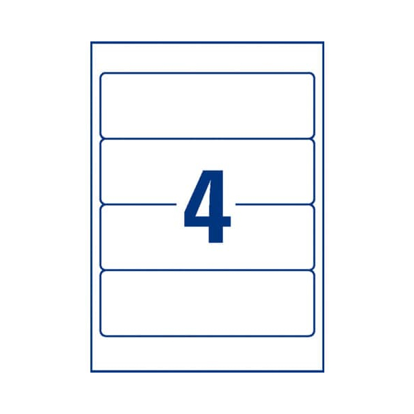 4004182617618 - Rückenschilder ultragrip L6061-10 weiß breit kurz 59x192mm selbstklebend permanent  4004182617618 80 Stück