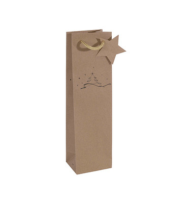 Geschenktasche GT039 Christmas Tree, Weihnachten, Bottle, Kunstoffkordel, Geschenkanhänger, Christmastree, 10cm x 35cm Geschenktasche GT039 Christmas Tree, Weihnachten, Bottle, Kunstoffkordel, Geschenkanhänger, Christmastree, 10cm x 35cm