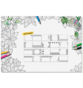 SIGEL Schreibtischunterlage Adult Coloring ohne Kalendarium weiß 20 Blatt