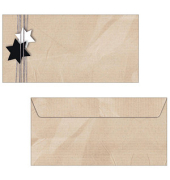 Weihnachtsumschl&auml;ge Sterne Christmas Wrapping DU079, Din Lang, 90g