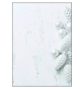 Weihnachtsbriefpapier Tannenzapfen / Kugeln DP132, A4, 90g