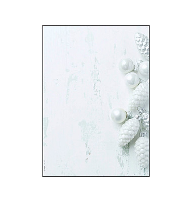 Weihnachtsbriefpapier Tannenzapfen / Kugeln DP132, A4, 90g