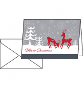 Weihnachtliches Design Karte Red Deer