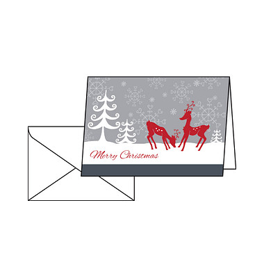 Weihnachtliches Design Karte Red Deer