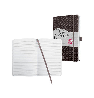 Notizbuch JN129, Jolie, braun, A5, liniert, 80g, 87 Blatt / 174 Seiten