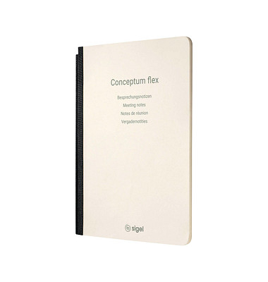 Notizbuch CF223, Conceptum Flex, beige, A5, kariert, 80g, 92 Blatt / 184 Seiten