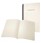 Notizbuch CF200, Conceptum Flex, beige, A4, kariert, 80g, 92 Blatt / 184 Seiten