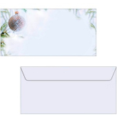 Weihnachtsumschl&auml;ge Weihnachtskugel Winter Mood DU302, Din Lang, 90g