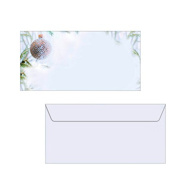 Weihnachtsumschl&auml;ge Weihnachtskugel Winter Mood DU302, Din Lang, 90g