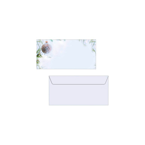 4004360808951 - Weihnachtsumschlag Winter Mood 50 Umschläge ohne Fenster DIN Lang Inkjet- & Laserdrucker