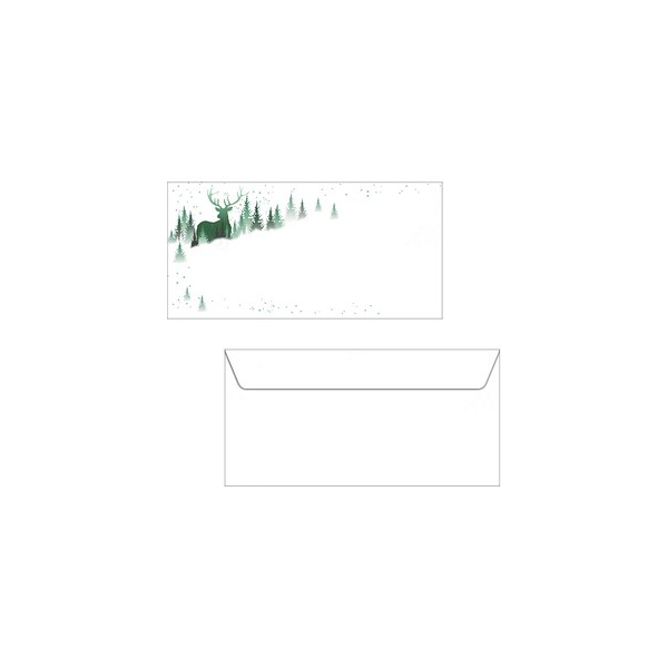 11 Stück Sigel Weihnachtsumschläge Christmas Forest DU284, Din Lang, 90g 4004360808975 Sigel