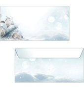 Weihnachtsumschl&auml;ge Sterne Snow Star DU 312, Din Lang, 90g