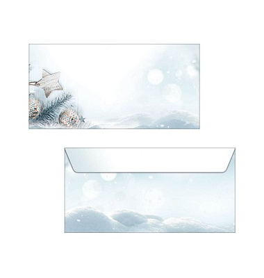 Weihnachtsumschl&auml;ge Sterne Snow Star DU 312, Din Lang, 90g