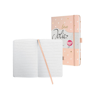 Notizbuch JN335, Jolie, pink, A5, liniert, 80g, 87 Blatt / 174 Seiten
