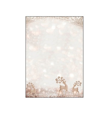 Motiv-Weihnachtsbriefpapier Brilliant Deer DP228 A4 90g 
