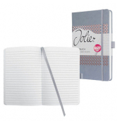 Notizbuch JN209, Jolie, grau, A5, liniert, 80g, 87 Blatt / 174 Seiten