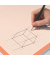 Schreibunterlage Graph HO270 weiß/orange Millimeterpapier 59,5x41cm
