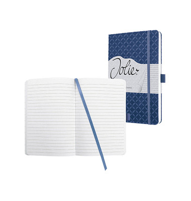 Notizbuch JN101, Jolie, blau, A5, liniert, 80g, 87 Blatt / 174 Seiten