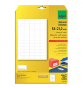 Etiketten LA101, weiß 38x21,2mm, rechteckig, 