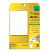 Etiketten LA230, weiß 210x297mm, rechteckig, 