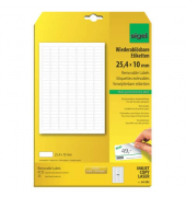 Etiketten LA202, weiß 25,4x10mm, rechteckig, 